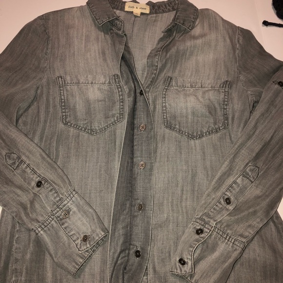 Gray Wash cloth & stone button down shirt - Picture 5 of 8